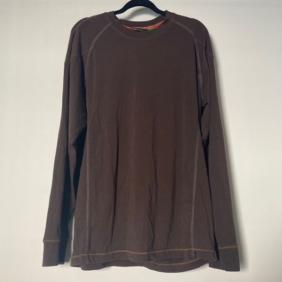 north end Other - NORTH END SPORT Long Sleeve Organic Cotton Athletic Top - Brown XL